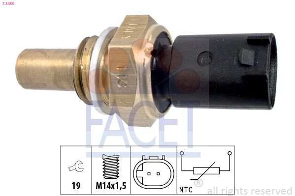 Датчик, температура оливи, Facet 7.3350