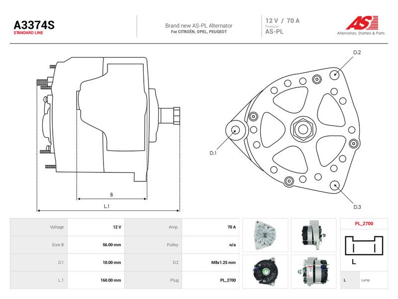 This part match OEM code: 570589