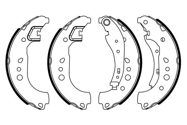 BOSCH 0 986 487 949 Brake Shoe Set