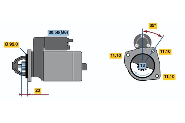 BOSCH 0 986 020 181 Starter