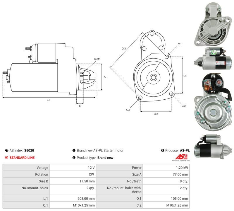 Starter, AS-PL S5020
