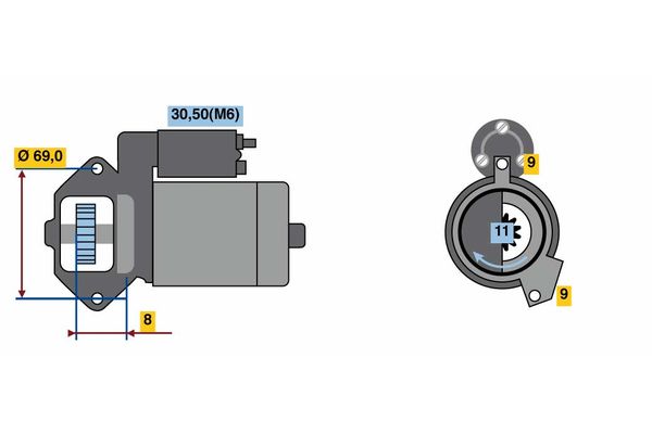BOSCH 0 986 022 020 Starter