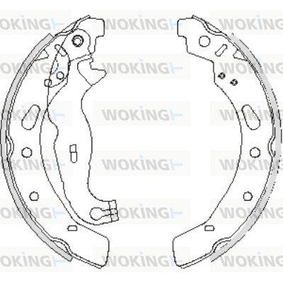 Комплект гальмівних колодок, Woking Z4242.00