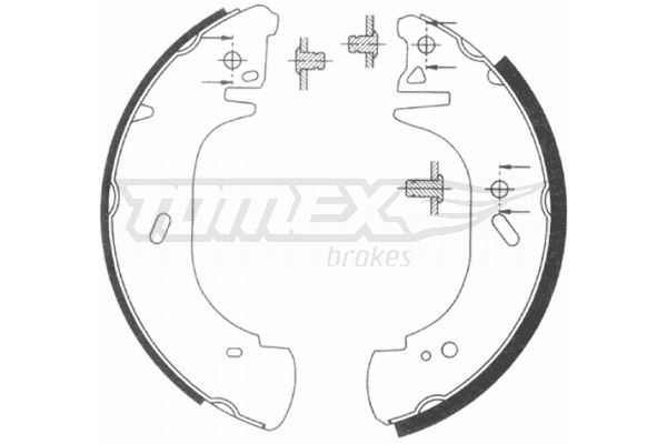 TOMEX Brakes fékpofakészlet TX 20-89