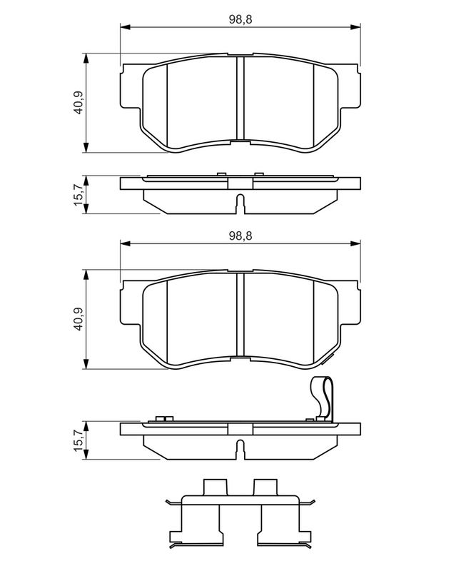 BOSCH 0986494635 Brake Pad Set, disc brake