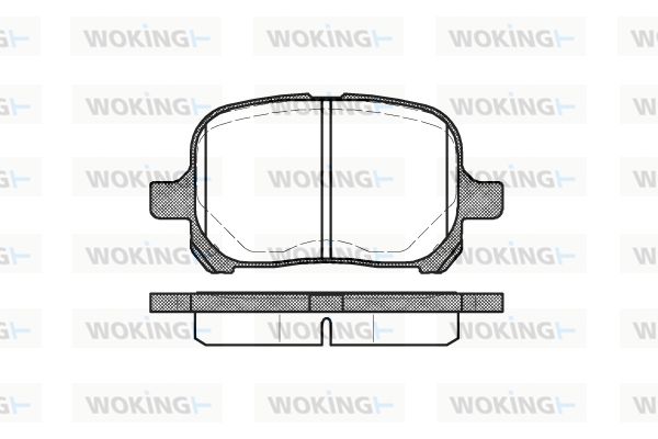 Комплект гальмівних накладок, дискове гальмо, Woking P721300