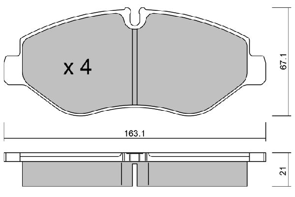 AISIN fékbetétkészlet, tárcsafék BPIV-1001