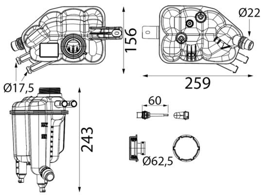 MAHLE-BEHR ΔΟΧΕΙΟ ΔΙΑΣΤΟΛΗΣ ΨΥΚΤΙΚΟΥ ΥΓΡΟΥ