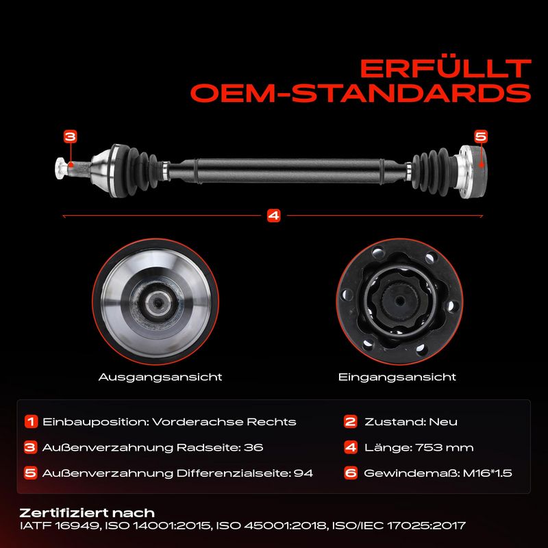 Frankberg 5481FB0010633 Drive Shaft