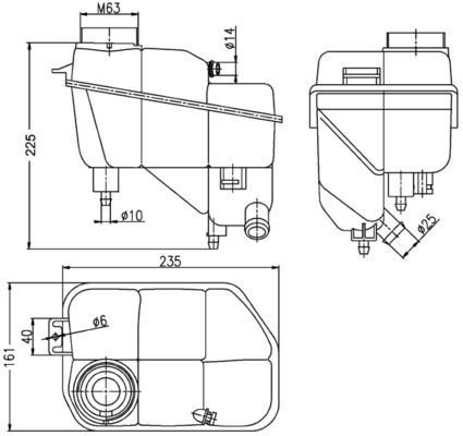 Бачок розширювальний MERCEDES CLS(C219)E(W211,S211) 02-10 MAHLE CRT202000S