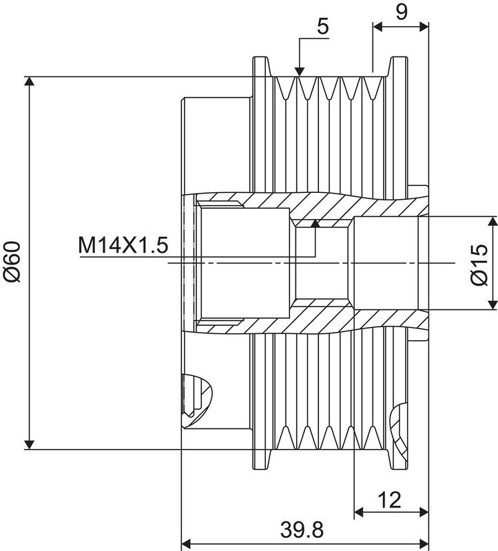 Rueda libre alternador