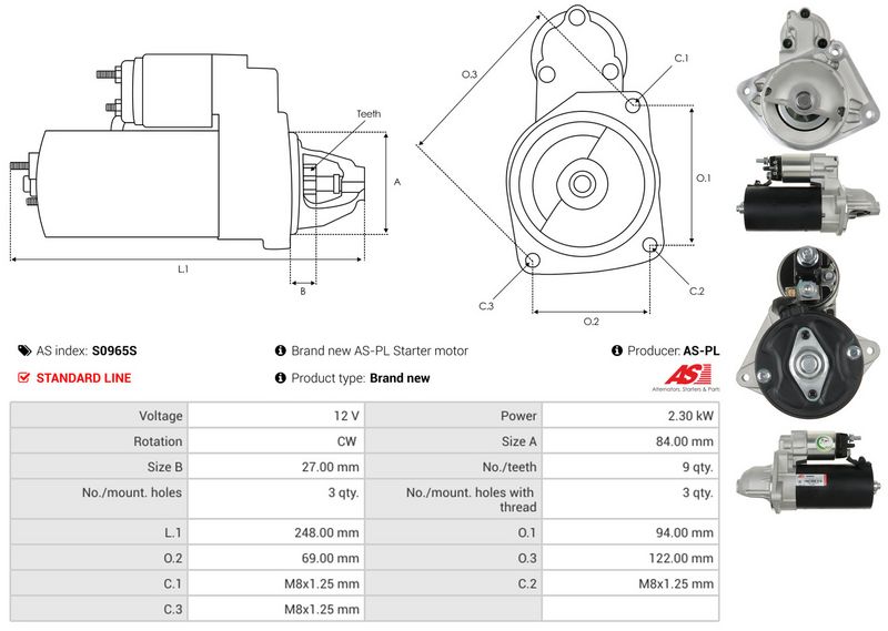AS-PL S0965S Starter