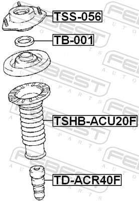 FEBEST TSS-056 Suspension Strut Support Mount