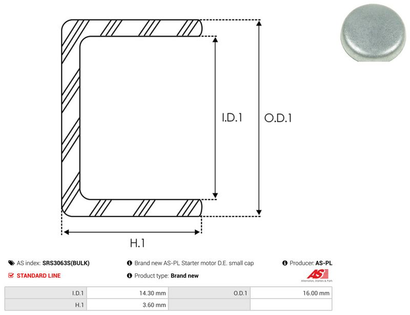 AS-PL SRS3063S(BULK) Repair Kit, starter