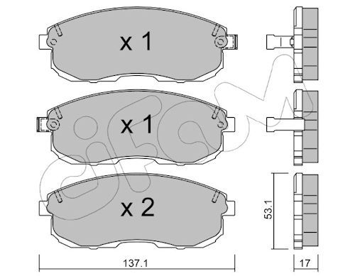 Set placute frana,frana disc 822-404-0 CIFAM