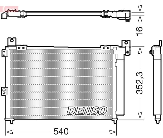 DENSO kondenzátor, klíma DCN44014