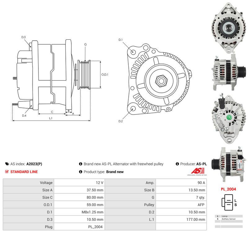 Generaator, AS-PL A2023(P)