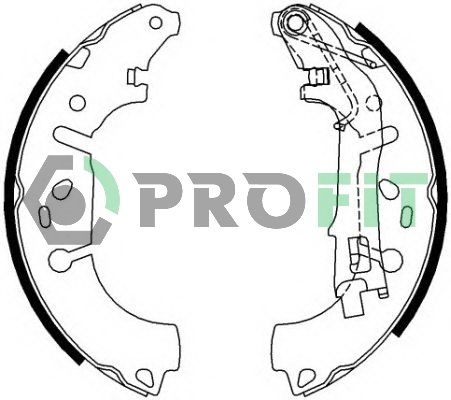 Комплект гальмівних колодок, задня вісь, 40мм, Profit 5001-0682