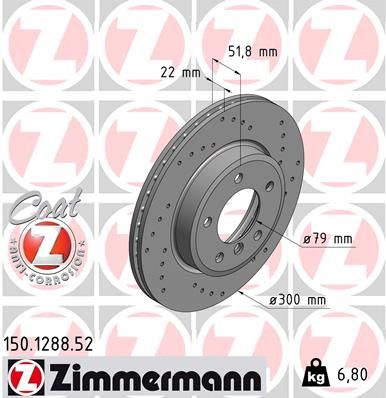 Гальмівний диск, Zimmermann 150.1288.52