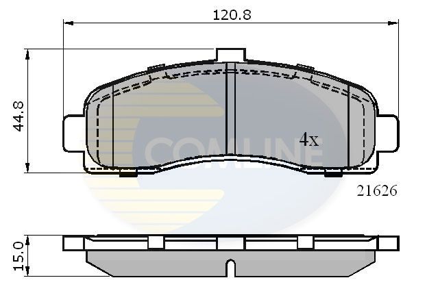 Комплект гальмівних накладок, дискове гальмо, Comline CBP0508