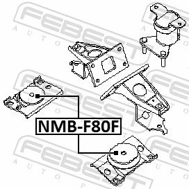 FEBEST NMB-F80F Mounting, engine