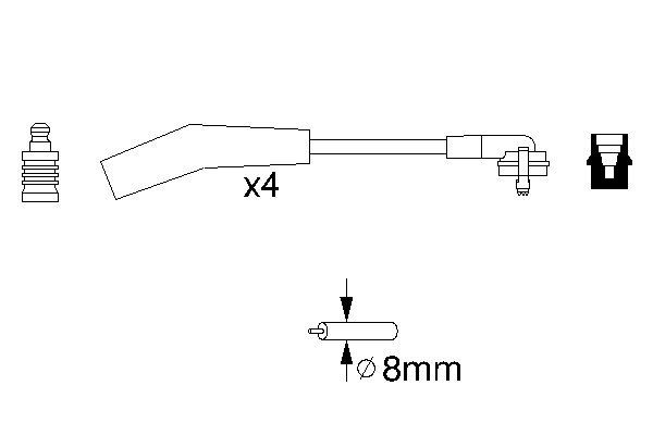 BOSCH gyújtókábelkészlet 0 986 356 860