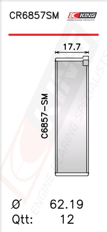 Cuzinet bielă KING CR6857SM