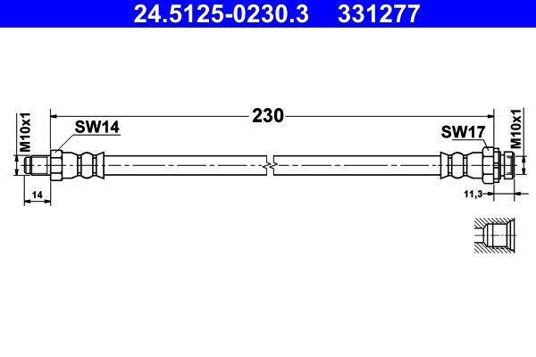 ATE fékcső 24.5125-0230.3