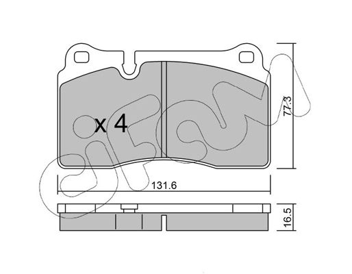 CIFAM Volkswagen тормозные колодки передний Touareg сист.BREMBO 02-