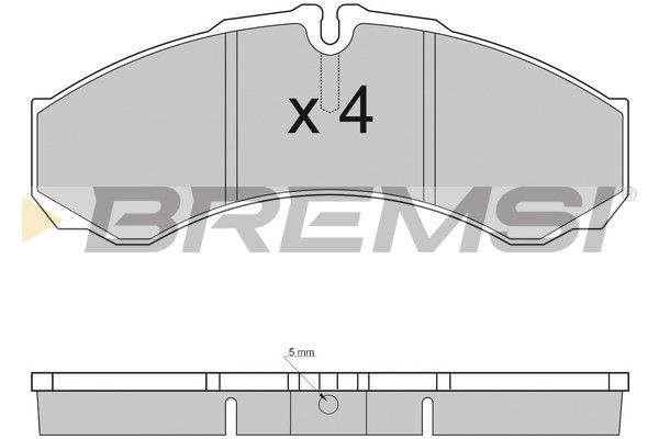 Комплект гальмівних накладок, дискове гальмо, Bremsi BP2925