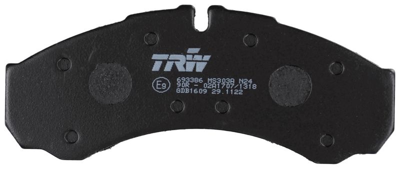 TRW GDB1609 Stabdžių trinkelių rinkinys, diskinis stabdys