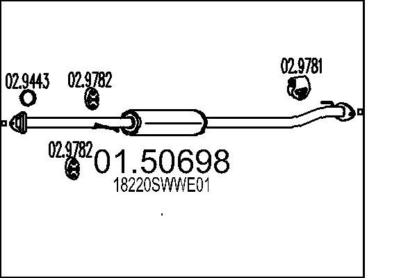 Проміжний глушник, Mts 01.50698