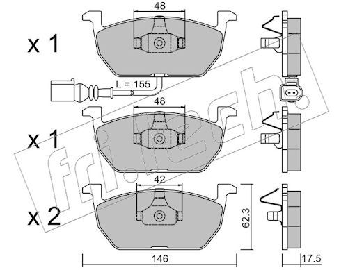 fri.tech. 1052.0 Brake Pad Set, disc brake