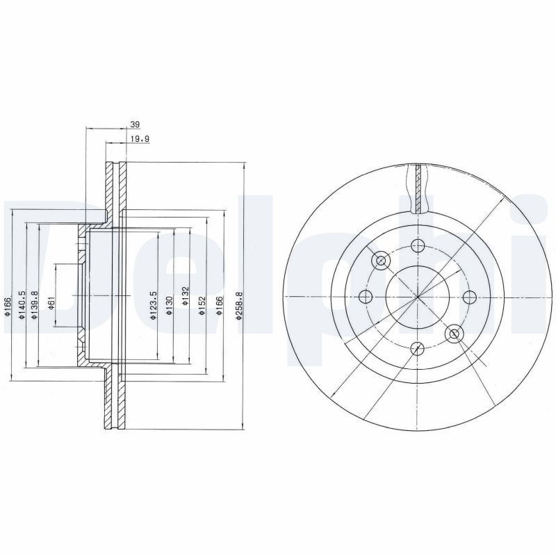 DELPHI féktárcsa BG2283