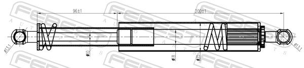 FEBEST 23117-017 Gas Spring, boot/cargo area