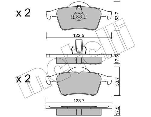 METELLI fékbetétkészlet, tárcsafék 22-0348-0