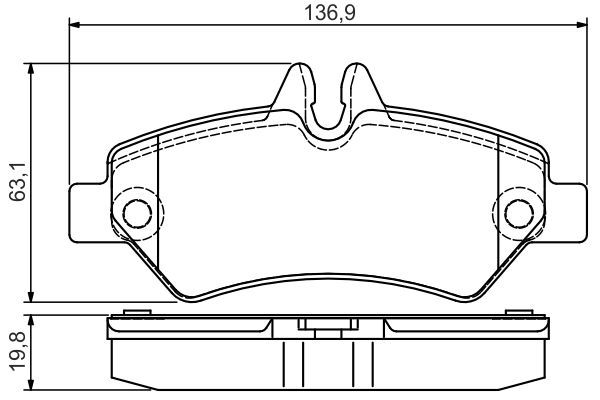 BOSCH тормозные колодки задний Mercedes Sprinter,VW Crafter 06-