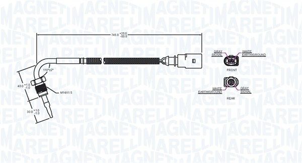 MAGNETI MARELLI 172000251010 Sensor, exhaust gas temperature