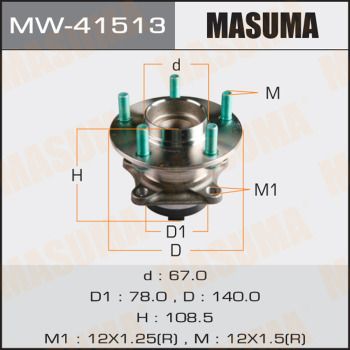 Комплект колісних підшипників, Masuma MW-41513