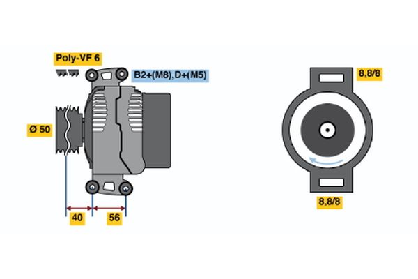 Bosch Alternator 0 124 325 046