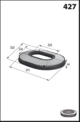 Повітряний фільтр, Mecafilter EL9177