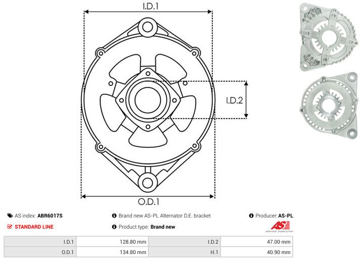 Kaitsekate, generaator, AS-PL ABR6017S