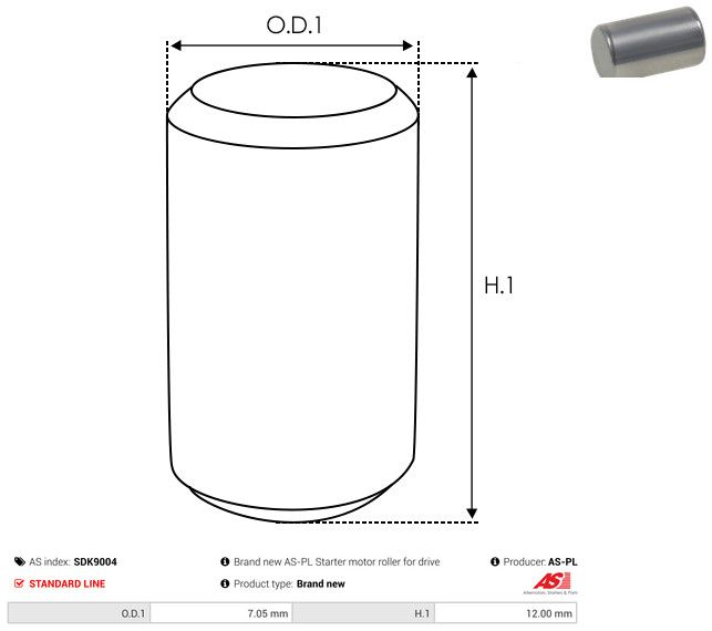 Remondikomplekt, Starter, AS-PL SDK9004