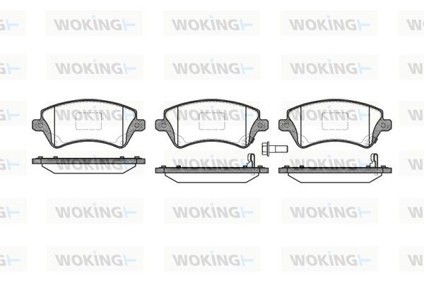 Комплект гальмівних накладок, дискове гальмо, Woking P9223.12