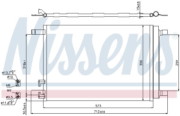 NISSENS Volkswagen Радиатор кондиционера конденсатор с осушителем Audi A3, Golf VII, Passat, Touran, Skoda Octavia IV, S