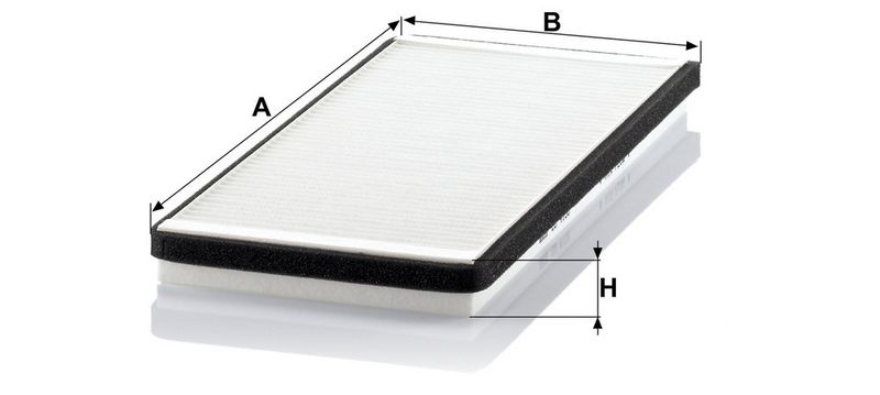 Cabinefilter past: DAF DB  VOLVO 7300, 7500, 7700, 7900, 8300, 8500, 8700, 8900, 9300, 9400, 9500, 9700, 9900, B10, B11, B12, B13, B5, B7, B9  VAN HOOL 9, A, T 01.78-