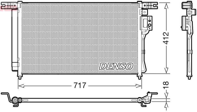 DENSO kondenzátor, klíma DCN41008