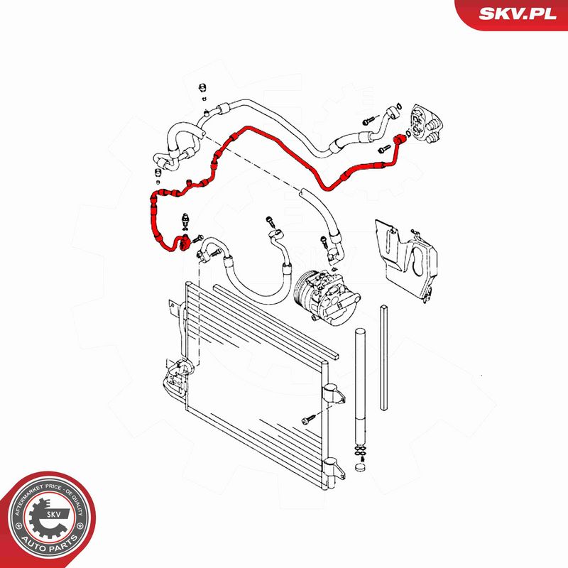 ESEN SKV 54SKV718 High/Low-pressure Line, air conditioning