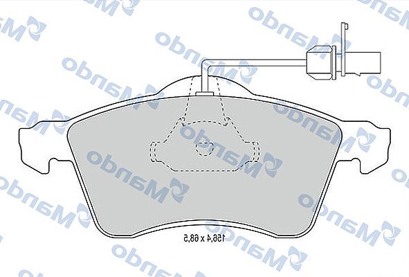 Комплект гальмівних накладок, дискове гальмо, Mando MBF015022