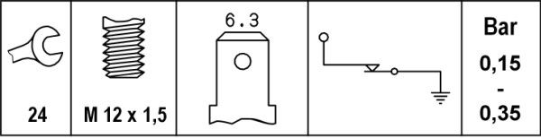 HELLA 6ZL 008 280-061 Oil Pressure Switch